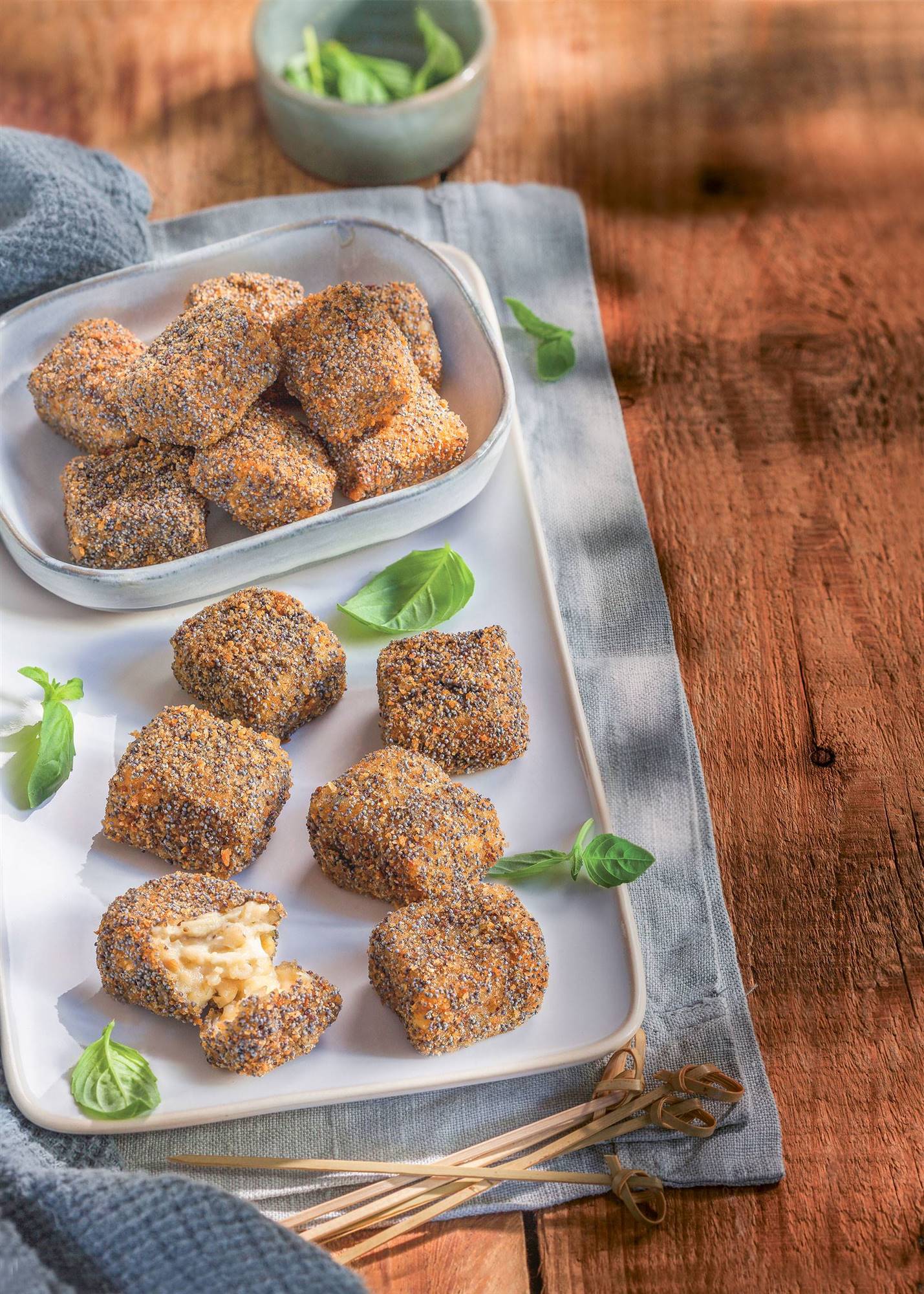 Receta de croquetas de berenjena y brie.