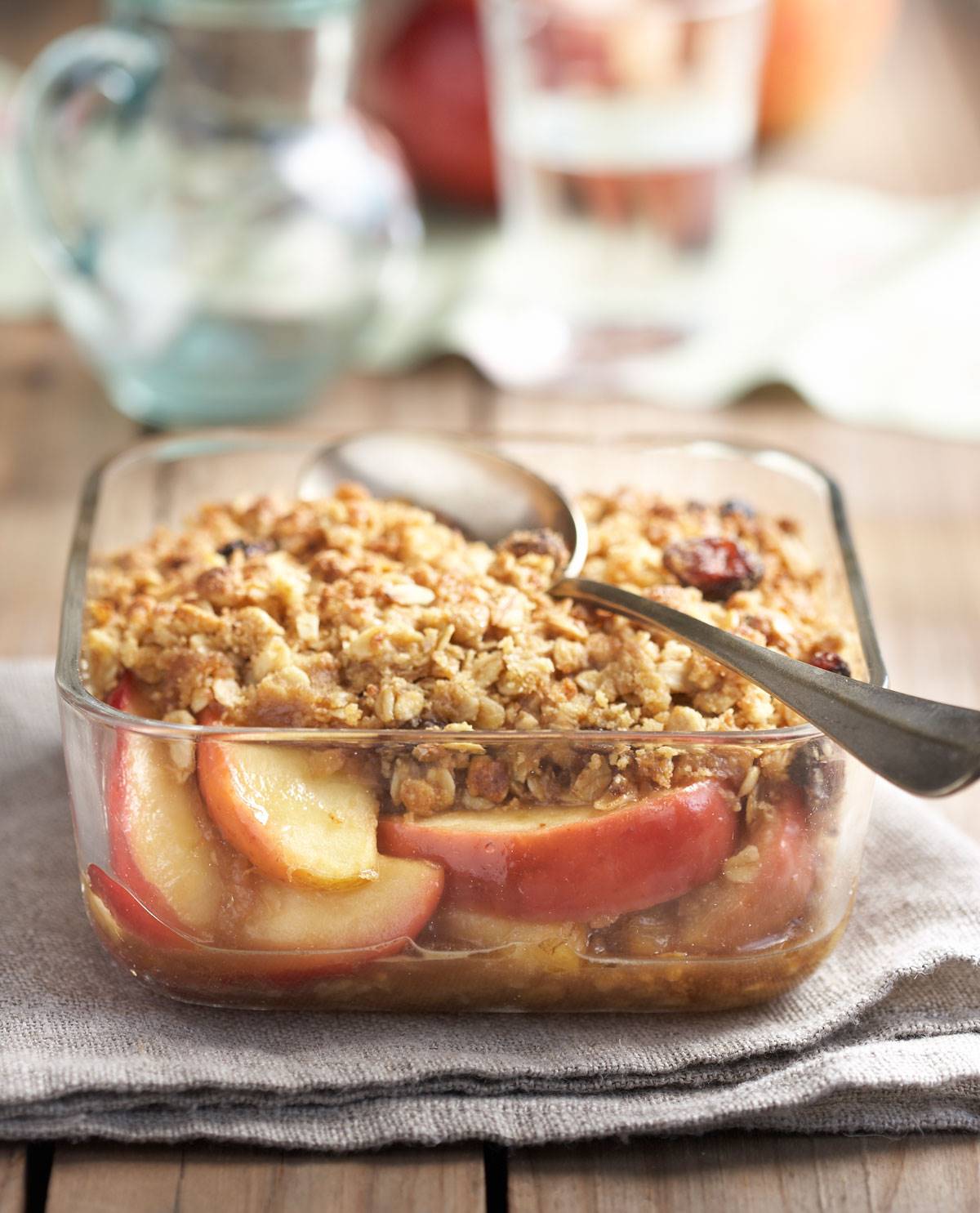 Desayunos saludables: crumble de manzana. 