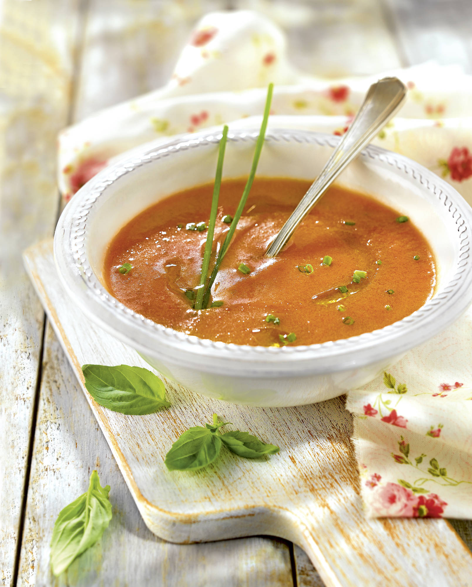 Sopa fría de tomate. 