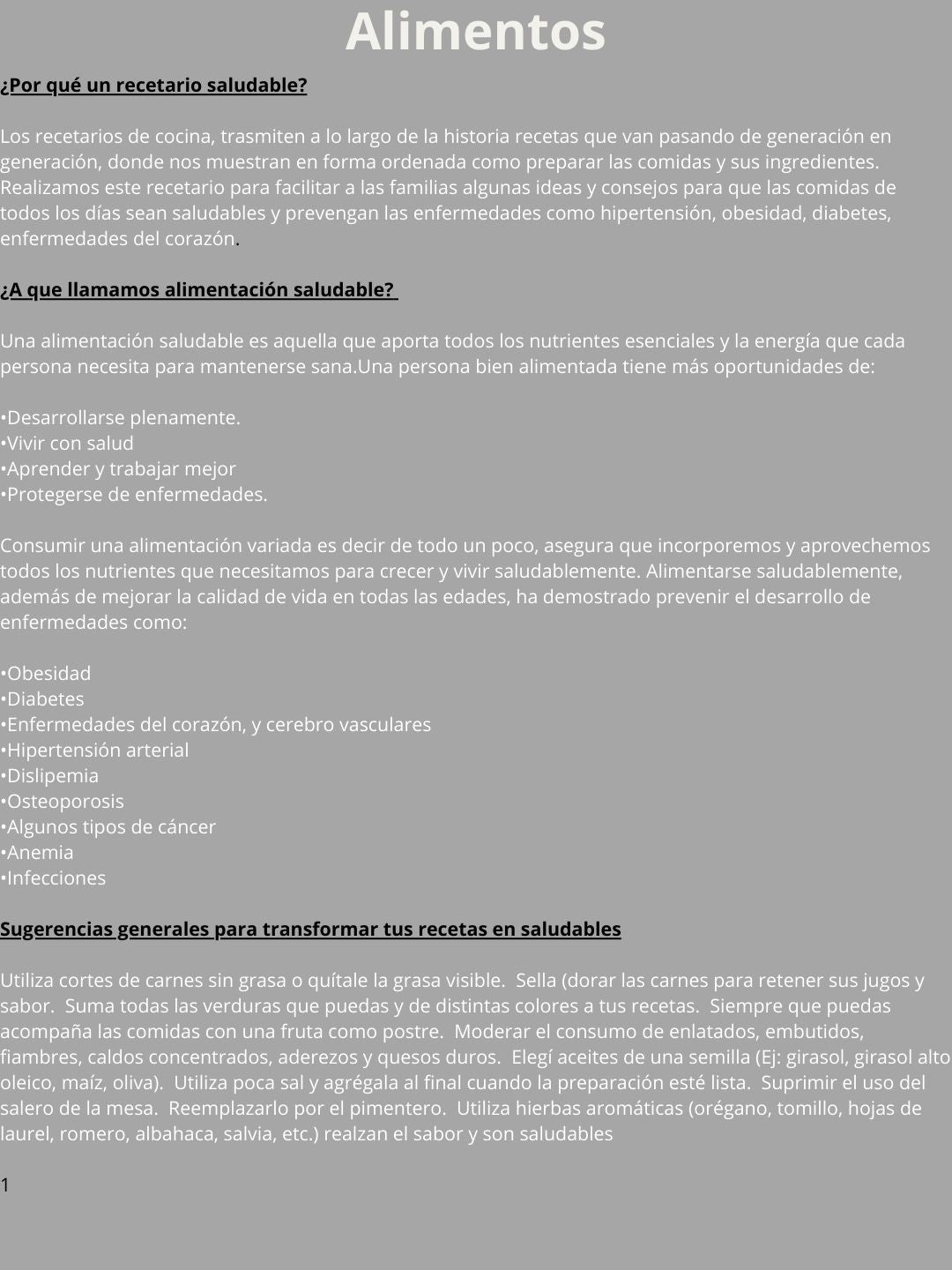 Recetas que Cuidan